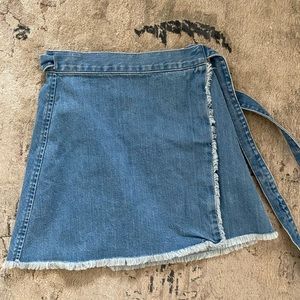 Madewell Denim Wrap Skirt